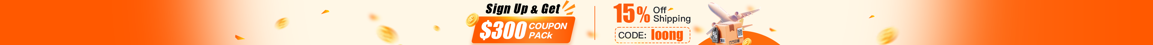 Loongbuy | 15% Off Shipping Sign Up Get $300 Coupon Pack