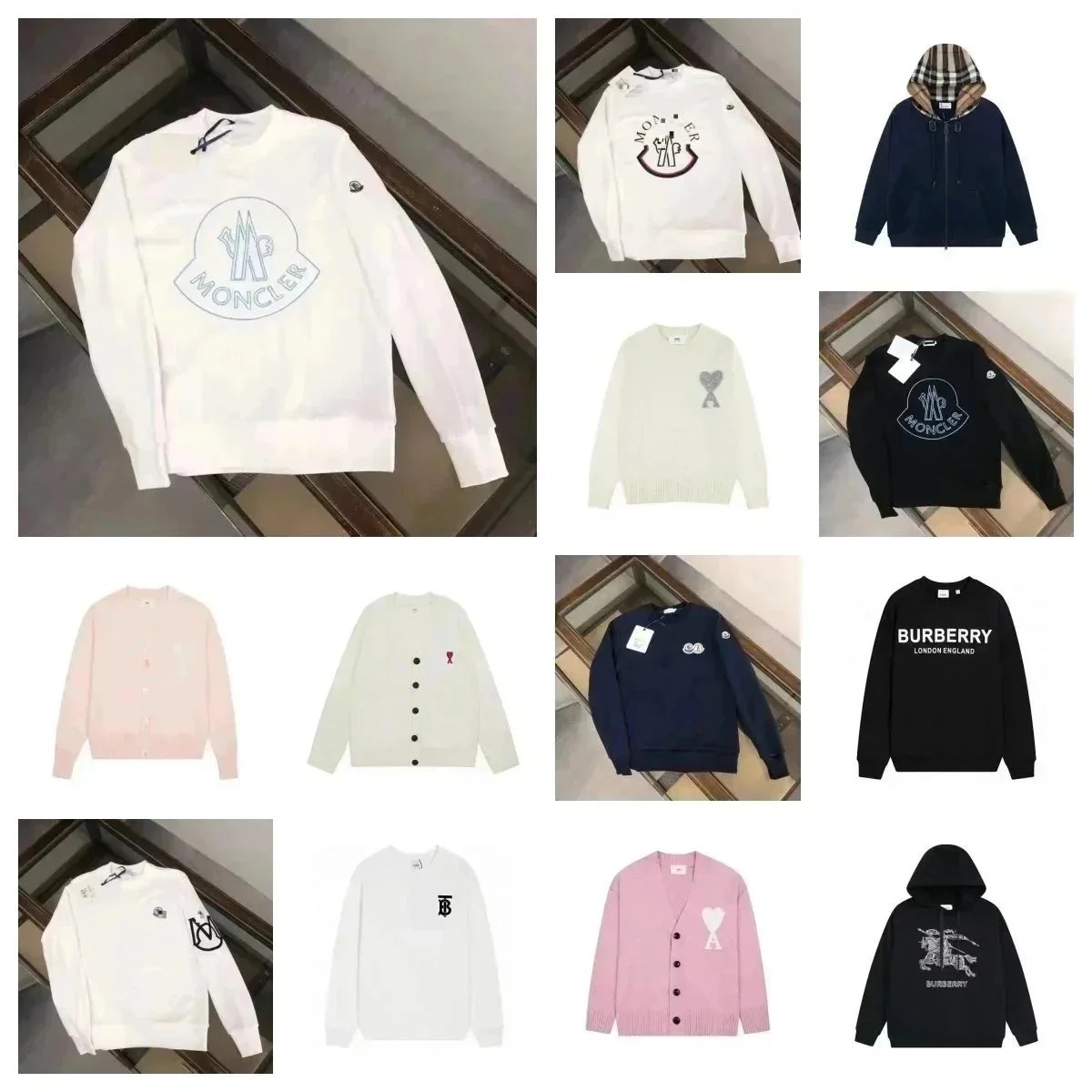 Moncler White LongSleeve Sweatshirt